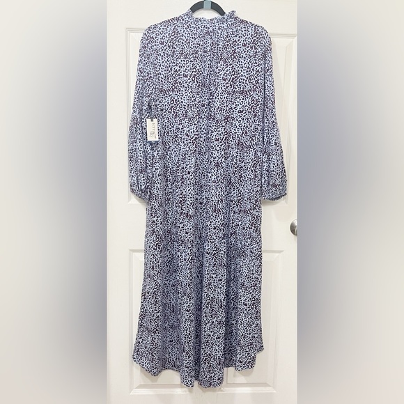 New Terra & Sky Women's Plus Size Long Sleeve Printed Maxi Dress - Picture 3 of 6